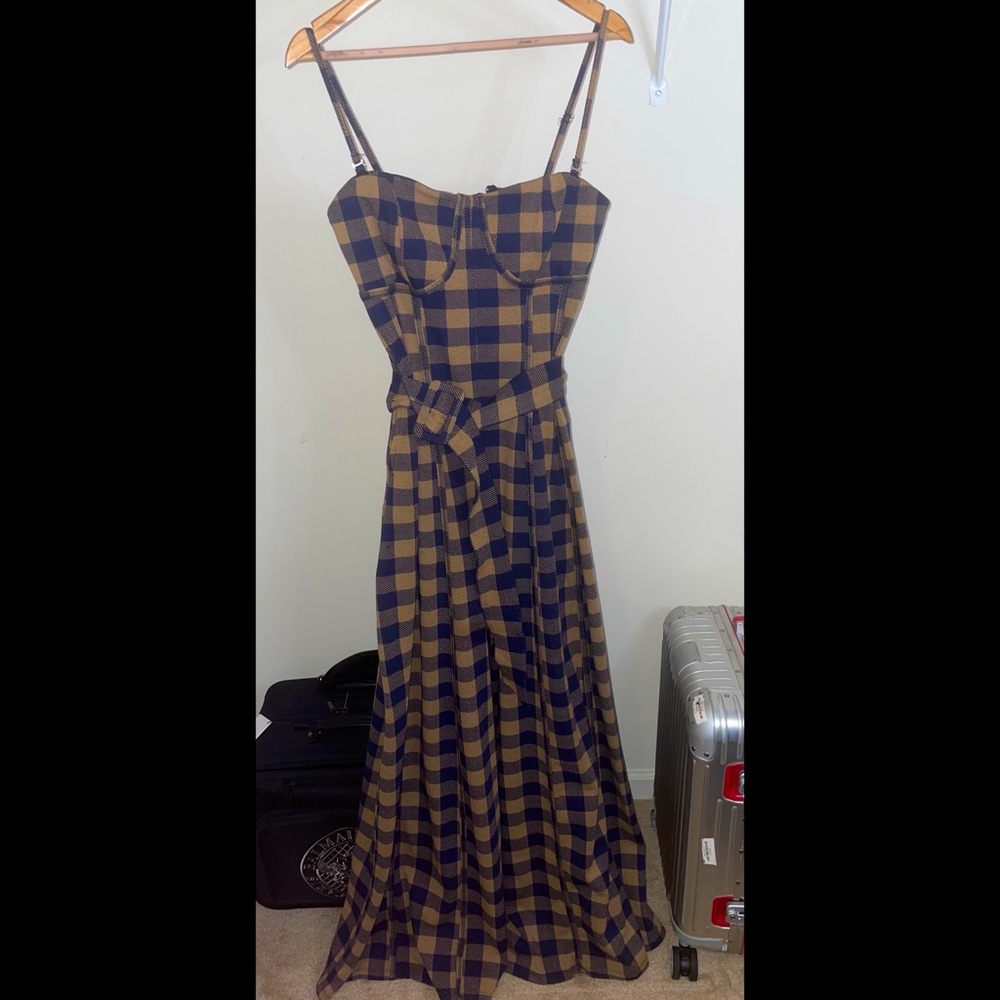 Free People Plaid Jumpsuit